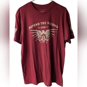 Grunt Style Maroon 'Defend the Second' Graphic Tee L